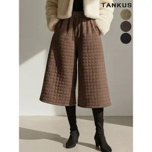 [하프클럽/]여성 누빔 7부 밴딩 팬츠