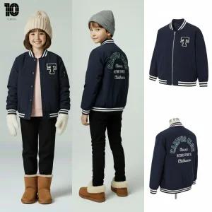 [백화점 출고] 탑텐 키즈 패딩 남아 여아 테마 클래식 캠퍼스 바시티 점퍼 네이비 항공 야구 잠바 자켓 숏