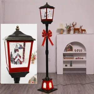 대형 눈 내리는 가로등 오르골  조명 산타 대형장식 눈내리는 전구  크리스마스 조명등