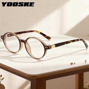 시니어 센스 안경테 남녀 초경량 리벳 타원형 프레임 블루라이트 차단 투명 렌즈 광학