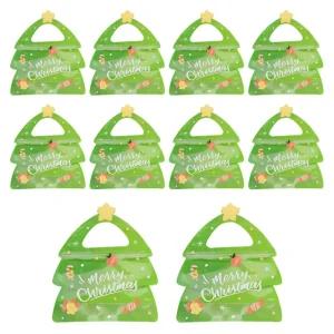 크리스마스 선물 트리 구디백 10장/답례품/간식/포장/비닐/생일/포장백/봉투/어린이집/지퍼백/부직포/쇼핑
