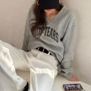 [난닝구] 더페보 기모브이넥나염맨투맨