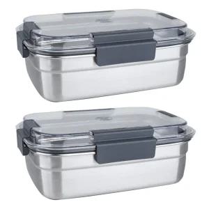 인콕 스텐모어 스텐밀폐용기 직사각 6호 1500ml+1500ml