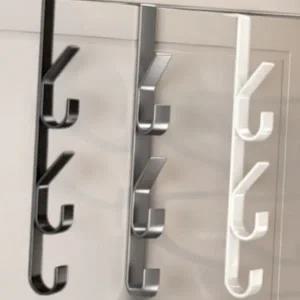 문 옷걸이 알루미늄 문걸이 5구 도어 옷걸이 행거 수직 수납 안방