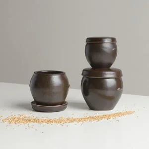 재물운 부르는 현관용 소금 단지 장독 옹기