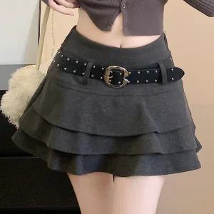 채핏 도치 벨트플레어 스커트 섹시 밴딩 미니 sk 속바지 a라인 플레어 벨트 클럽룩 데일리룩