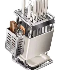 싱크대칼꽂이 304 기본 거치대 크림화이트 스텐칼꽂이