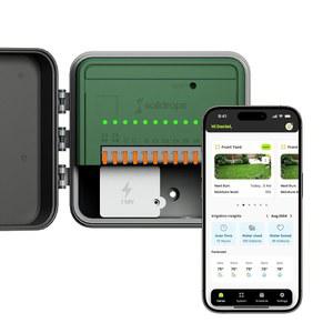 Soydrops AI 스마트 스프링클러 컨트롤러, 실내외 사용을 위한 8존 WiFi 관개 DIY 정원 및 잔디 물주기 키트, 앱 기반 자동