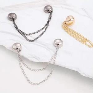 악세사리 자석단추 소매접기 옷여밈 브로치 4P