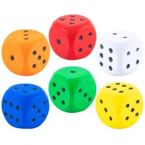 (6cm 12개) 스펀지 주사위 몰랑몰랑/블럭/보드게임/소프트/게임용/게임/교육용/놀이용/놀이/다용도/단체