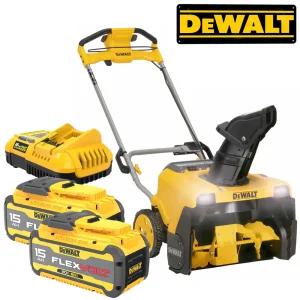 DEWALT 스노우블로워 충전식 제설기 (60Vmax 5.0Ah x2팩) 눈청소 제설장비