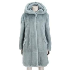 진도모피 진도 Elfee 빅 후드 밍크 하프코트 (EMH068BL)1051716