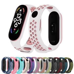 Xiaomi Mi Band 7 6 용 스포츠 시계 밴드 NFC 팔찌 실리콘 스마트 손목 Miband 4 벨트 pulseira correa mi