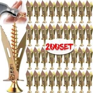 웨지앙카 셀프 드릴링 드라이월 앵커 나사 메탈 사진 액자 선반 스트랩용 중공 벽