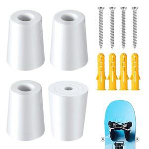 4pcs 수직 스키 행거, 월 마운트 홀더 랙, 나사 포함 확장 앵커 스노보드 보관 액세서리로 스노우보드를