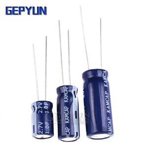 2PCS 슈퍼 커패시터 패러드 Gepyun 2.7V 2F 3.3F 4F 4.7F 5F 6F 7F 8F 10F 30F