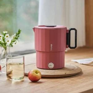 도무스 휴대용 라면 포트 캠핑 여행 110V 겸용 브라운