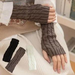 니트꽈배기 숏 핸드워머 여성 겨울팔토시 암워머 반장갑 여자 장갑 겨울장갑 니트 손토시 장갑 반 핸드워머