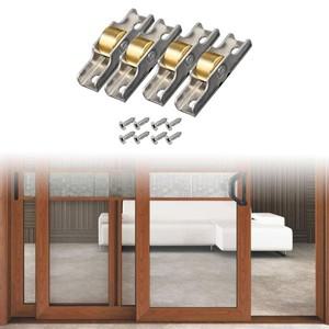 4조각 시 풀리 슬라이딩 도어 롤러 하단 바퀴 가구용 고성능 트랙 러너 휠