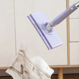 원터치 밀대 걸레 다용도 손쉬운 허리 물티슈 밀대 걸레 청소 용품 탈부착 손쉽게
