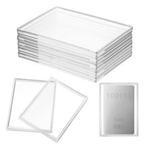 10온스 실버 바 홀더, 5개 보관 케이스 투명 아크릴 용기 캡슐 상자