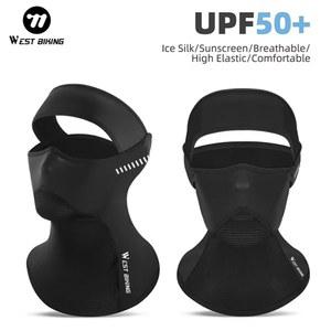 WEST BIKING 아이스 실크 UV 보호 마스크, 사이클링 낚시 달리기 통기성 스포츠 반다나, 미끄럼 방지 머리띠, 2 in