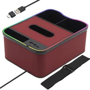 차량용 콘솔 수납함 고속충전기 무드등 C88 레드용컵홀더거치대 자동차용품 박스 정리 용충전기 용등 용홀