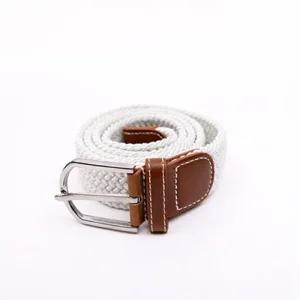 [룽스]스판 화이트 남자벨트 단면 메시 벨트 C008