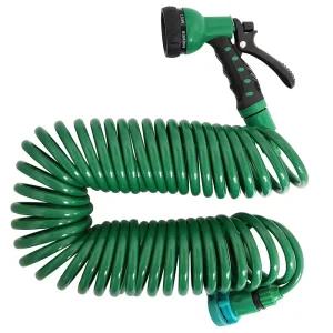 삼정 코일호스(15m) 7기능 분사기 세차 엉킴방지고압 정원 물세