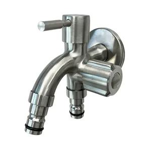 제니-스 SUS304 스텐 양 두갈레 수도꼭지 NEW세탁기수전 두갈래 커플링 레스