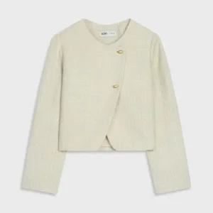 [미쏘] 라운드넥 트위드 자켓 (MIWJKCT18B-T)