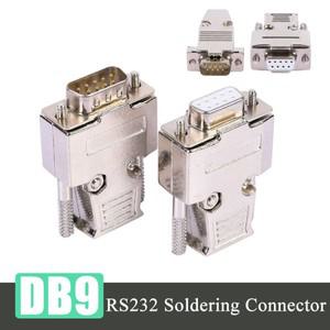 커넥터DB9 시리얼 포트 헤드 커넥터 D-SUB 9핀 RS232/485 암수 플러그 솔러 와이어 조인트 PLC485 산업용 9