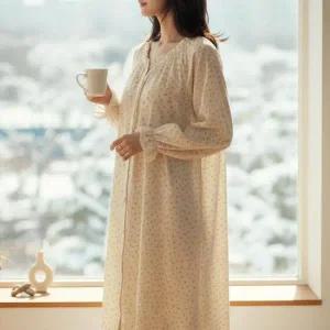 [다잇템]여자 실내복 드레스 비침 소매밴딩 SS 잠옷