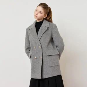 [케네스레이디][BYLYNN]울캐시 더블버튼 하프자켓 EWCJOL0200