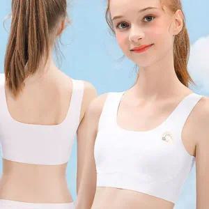기본 주니어 심리스 브라 노와이어 초등 학생 브라 탑 중학생