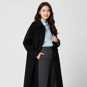 CC콜렉트 핸드메이드 싱글 카라 코트 C254MSG171