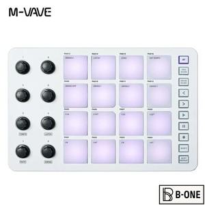 M-VAVE SMC-PAD 런치 패드, USB-C 인터페이스, 휴대용 디자인, 무선 MIDI 컨트롤러, 타악기 키보드에 적합