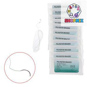 12개입 2/0 3/0 4/0 치과 수술용 바늘 실크 의료용 실 봉합 실습 키트