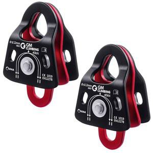 GM 클라이밍 40kN 마이크로 더블 풀리 프루식 마인드 볼 베어링 UIAA CE, 프로그레스 캡처 시스템 리깅, 구조 수목원 나무 클라이밍