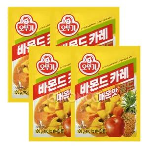 오뚜기 바몬드카레 골드 매운맛 100g 4개 간편식 가루형