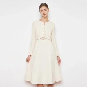 케네스레이디 케네스 레이디라운드넥 진주 벨티드 원피스 EWOPPB06