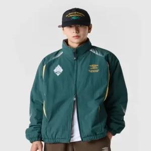 엄브로 umbro 리버시블 플리스 스탠넥 자켓 그린 UQ421CFJO1