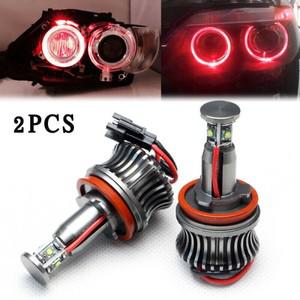 LED 마커 레드 엔젤 아이 라이트 전구 BMW 호환 E60 E87 E91 E93 H8 듀얼