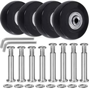 캐리어바퀴교체 수리 42개 수하물 가방 교체 바퀴 50x18mm PU 캐스터 휠 베어링 키트 수하물용 선반