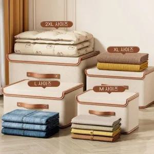 폴딩 수납함 옷장정리 접이식 의류 보관 뚜껑박스 M 정리수납함 뚜껑수납함 옷장정리함