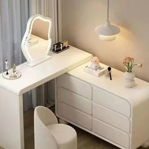 ㄱ자 화장대 서랍장 테이블 코너 모듈 모서리 틈새 3단 책상