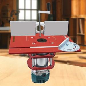 알루미늄 라우터 테이블 인서트 플레이트 목공 작업대 플립 플레이트(마이터 게이지 가이드 포함) 펜스 슬