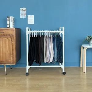 낮은 1단 바지걸이행거 이동식 튼튼 철제 원룸