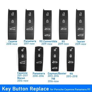 포르쉐 호환 카이엔 9YA 파나메라 718 타이 911용 자동차 리모컨 키 쉘 고무 버튼 패드 교체