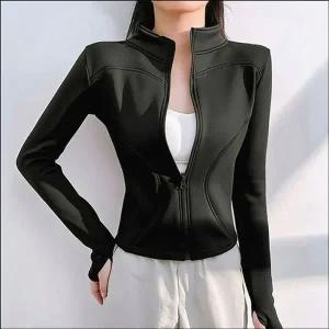 [셀러에이드]여성 슬림핏 트레이닝 집업 기모안감 겨울 운동복 상의 2색